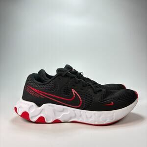 Nike Renew Run 2 Black Red Lace Up Running Shoes Sneaker CU3507-003 Mens Size 10